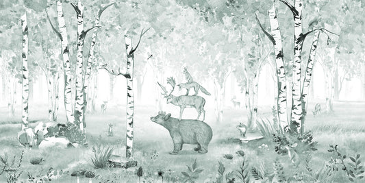 Blue Bear King Wallpaper Murals