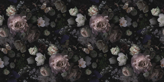 Dark Flower Wallpaper – Roses and Wildflower