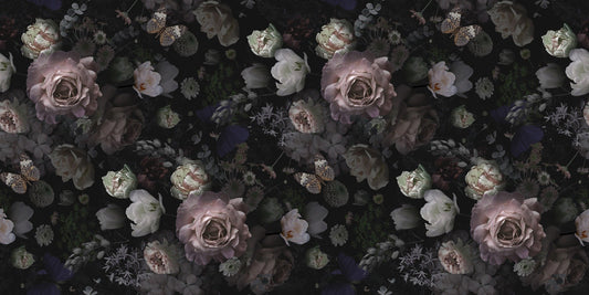 Dark Flower Wallpaper – Roses and Wildflower