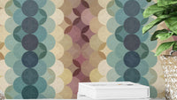 Earthy Retro Dot Cascade Wallpaper