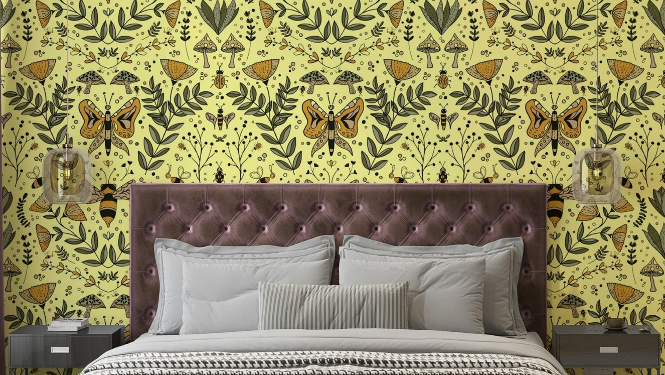 Close-up of a mushroom and a leaf.

