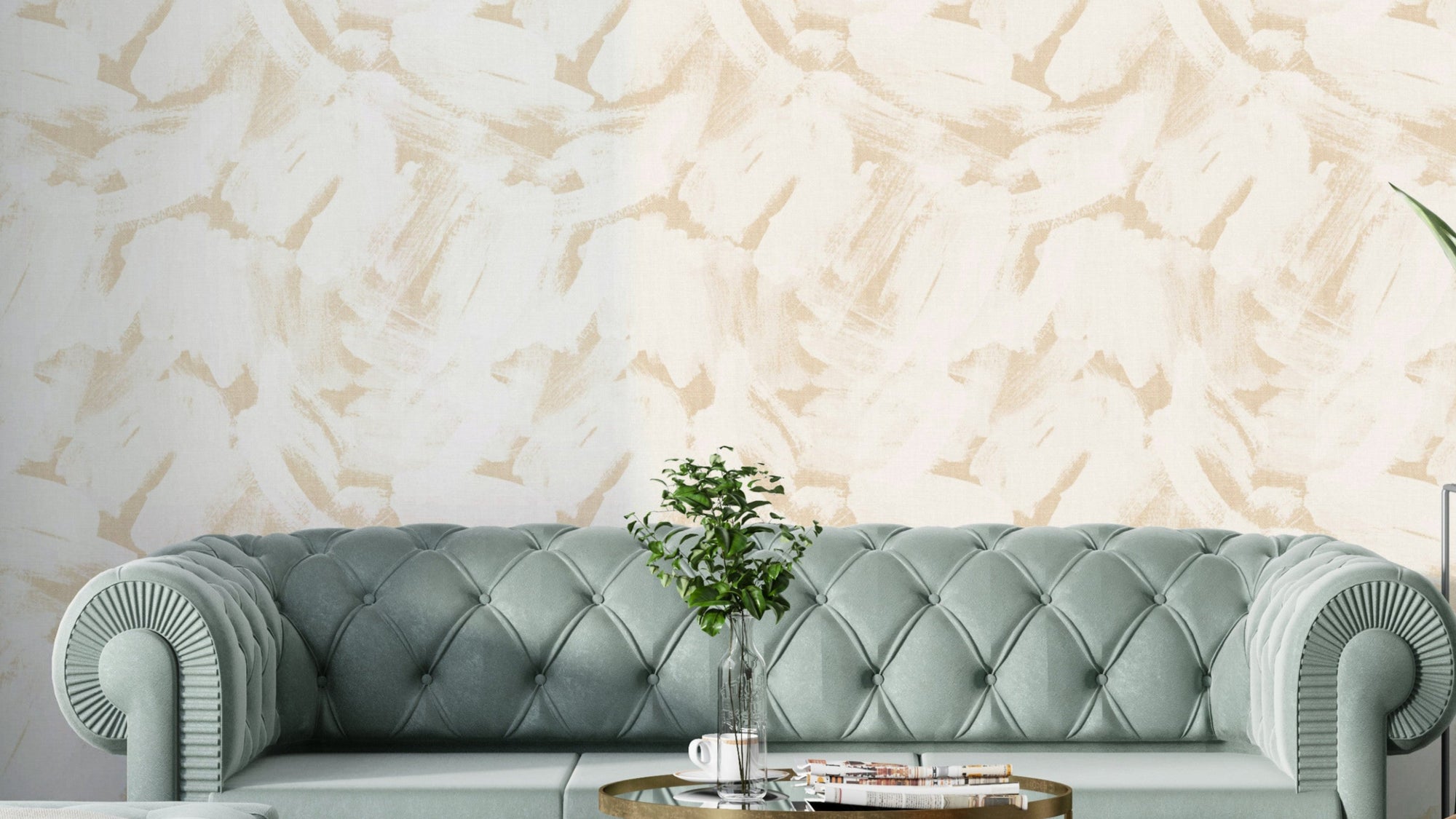 Beige abstract brushstroke wallpaper with texture

