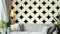 Minimalist geometric diamond star deco wallpaper for walls.
