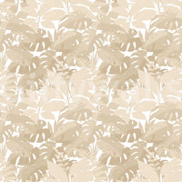 Tropical leaf wallpaper with calm beige botanical pattern