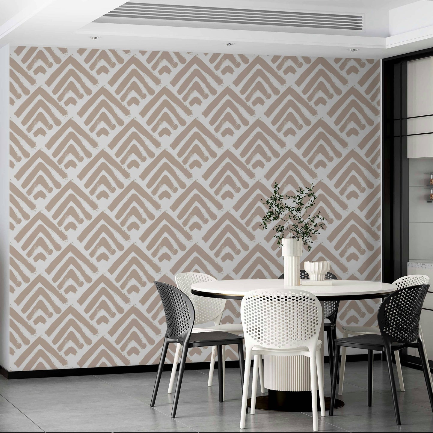 The colors are a blend of soft, creamy tones like beige, off-white, and light gray.
