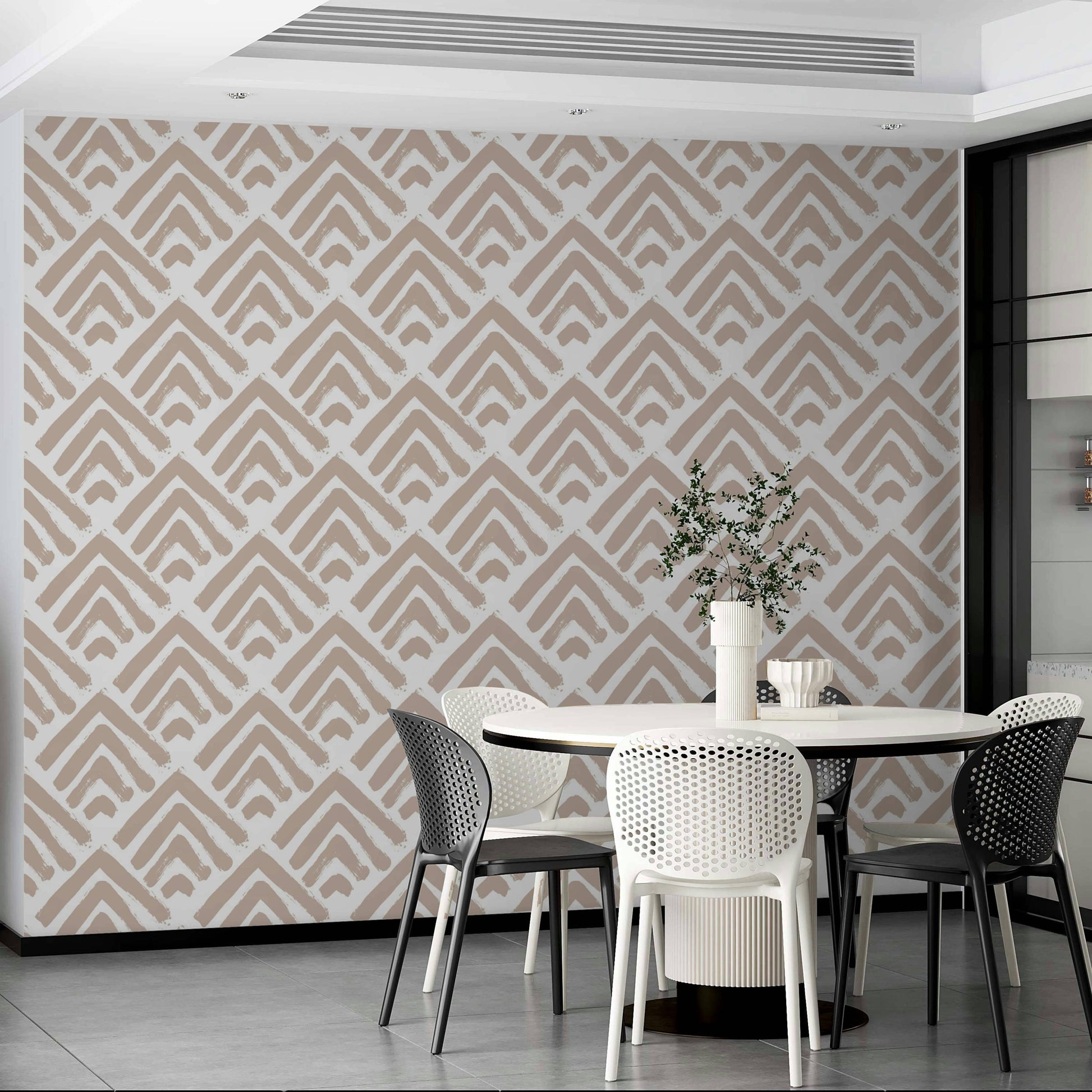 The colors are a blend of soft, creamy tones like beige, off-white, and light gray.

