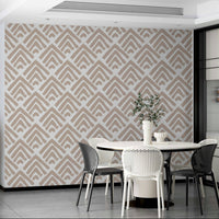 The colors are a blend of soft, creamy tones like beige, off-white, and light gray.
