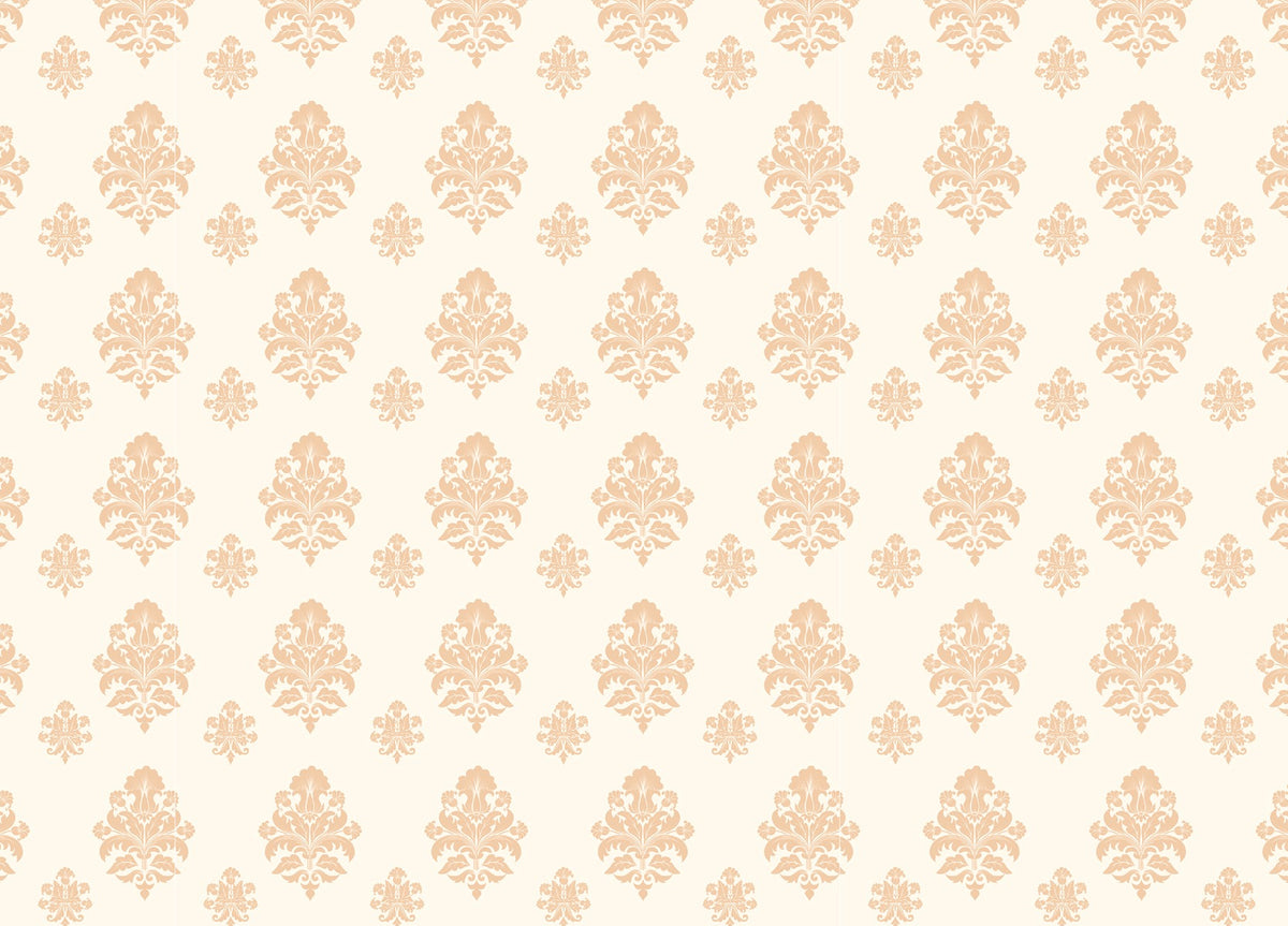 Damask Peel and Stick Wallpaper - Beige Pattern in your room — zoomed