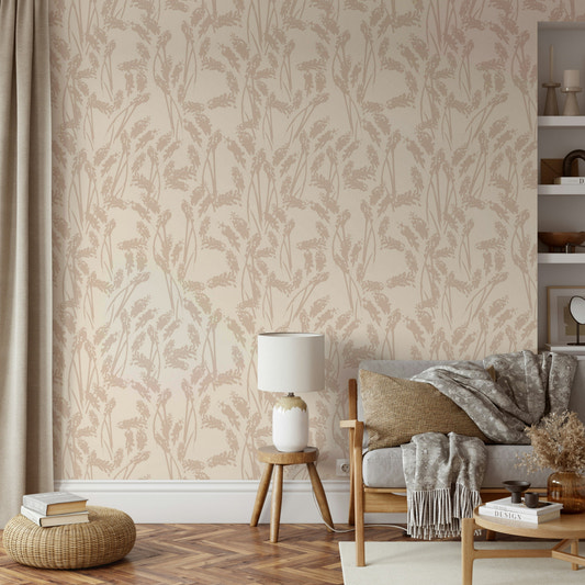 Serene grasses mural

