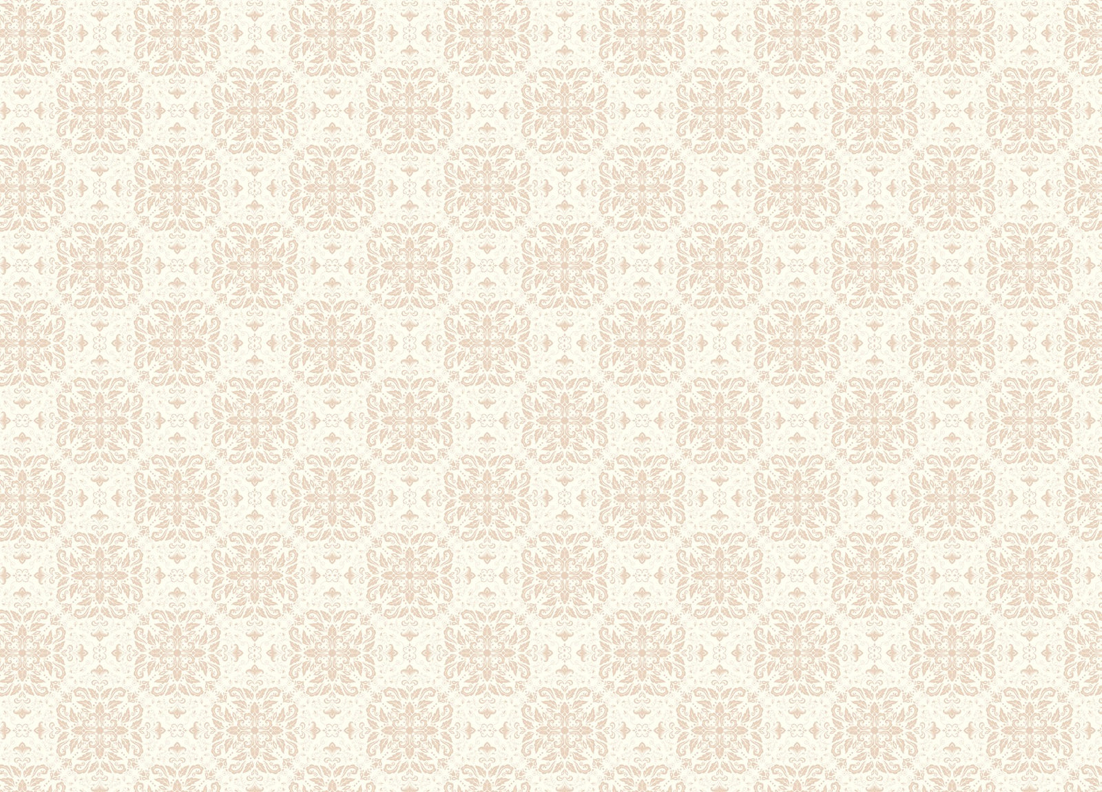 Beige Small Pattern Damask Wallpaper Mural