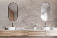 Neutral beige swirl wallpaper for bedrooms
