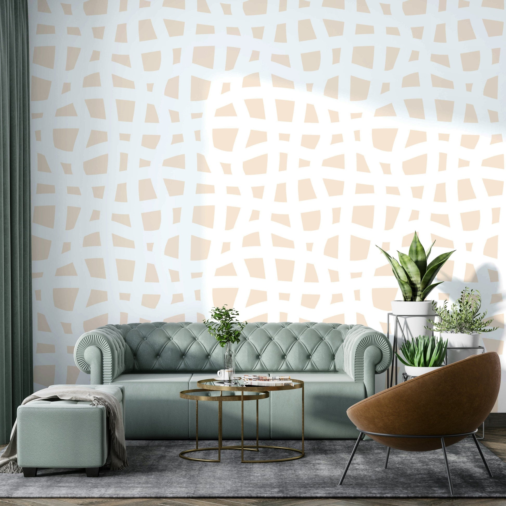 The design is a repeating grid of intersecting lines.
