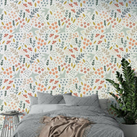 Vibrant spring floral wallpaper for a fresh, welcoming space.


