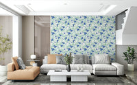 Aesthetic fruit leaves pattern Berry Bliss Watercolor