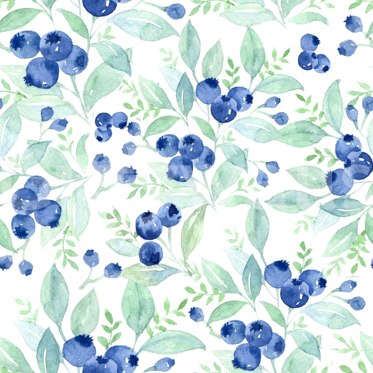 Wallpaper for walls Berry Bliss Watercolor summer fruits