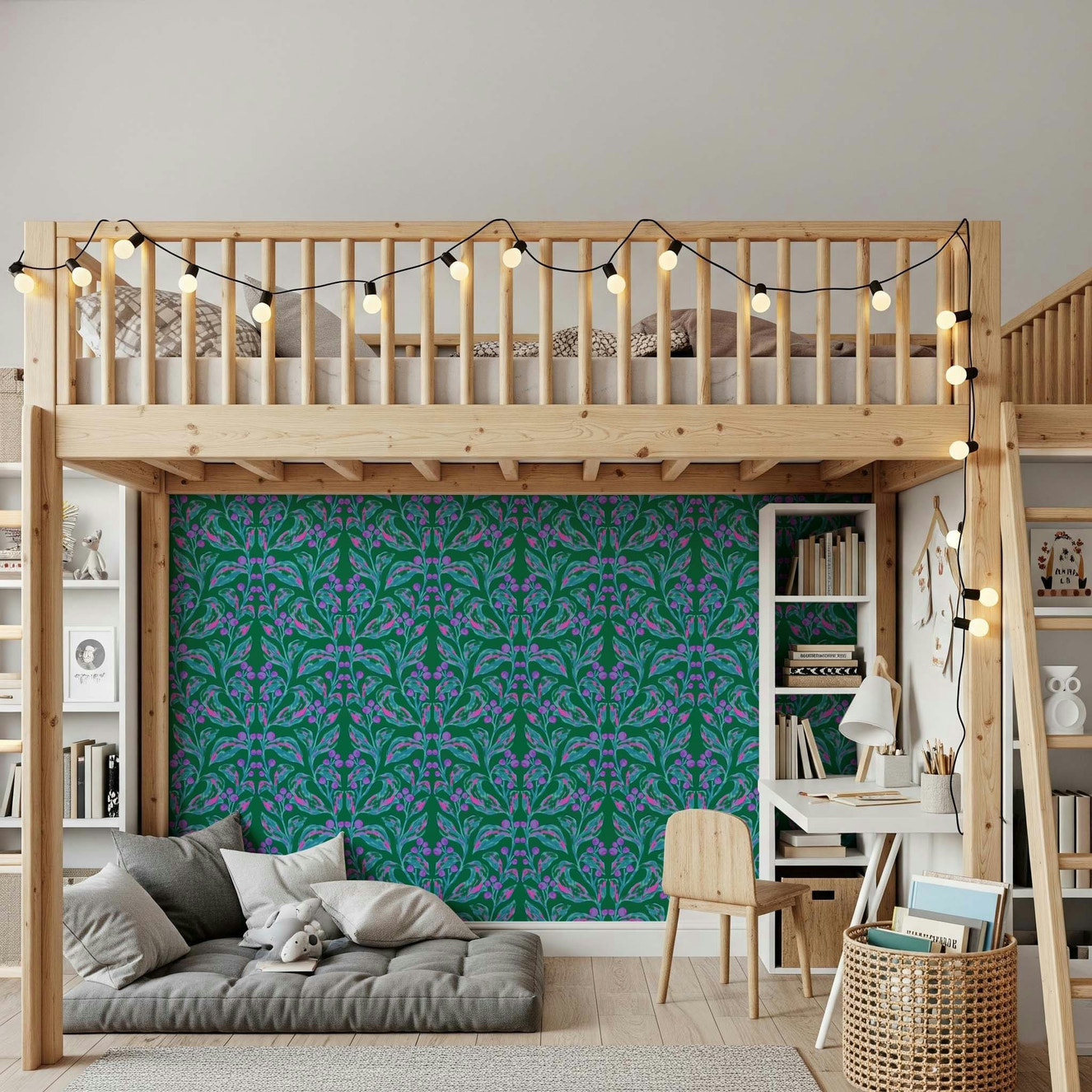 Berry Branch Symphony Wallpaper⁠