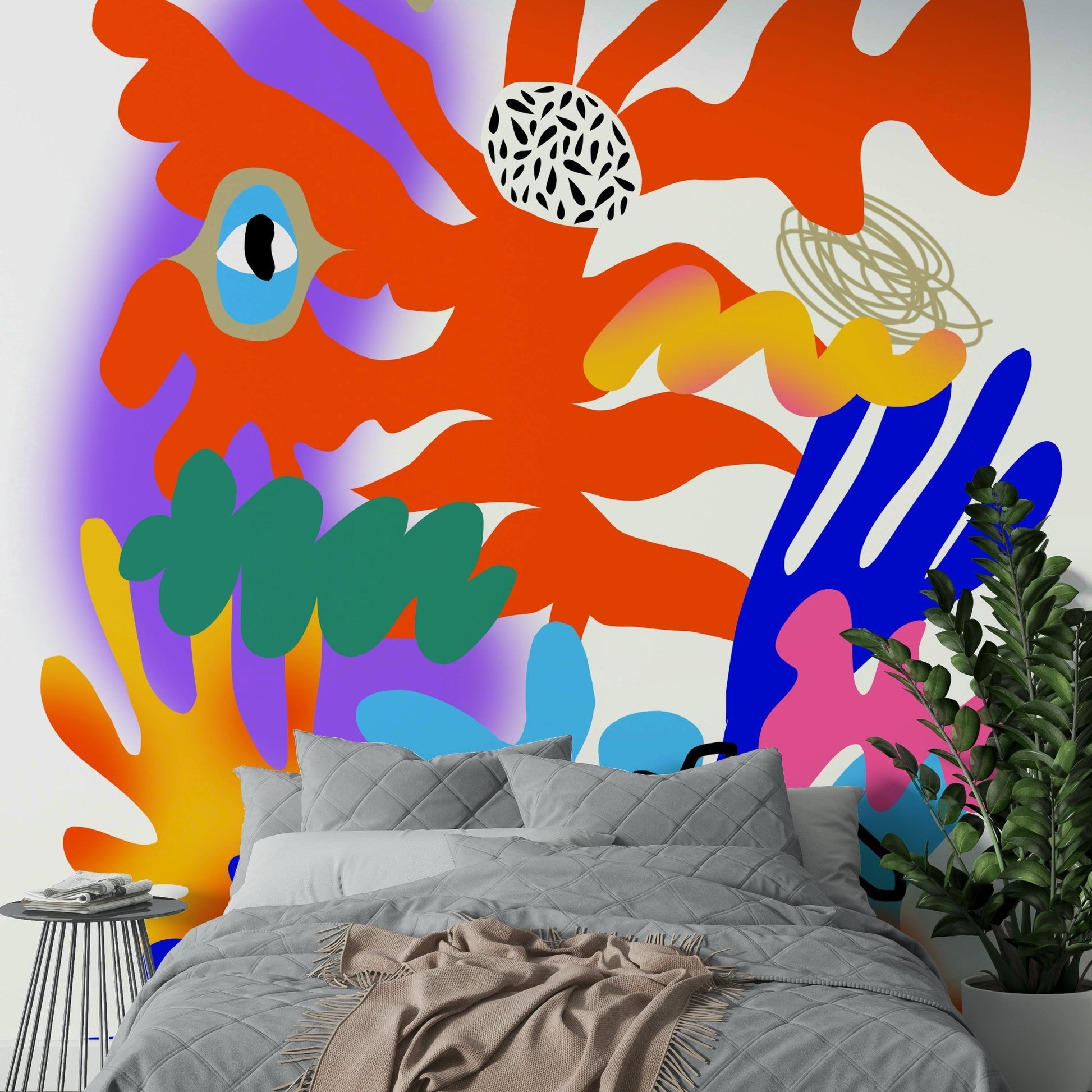 Cosmic mural design perfect for modern living rooms and bedrooms

