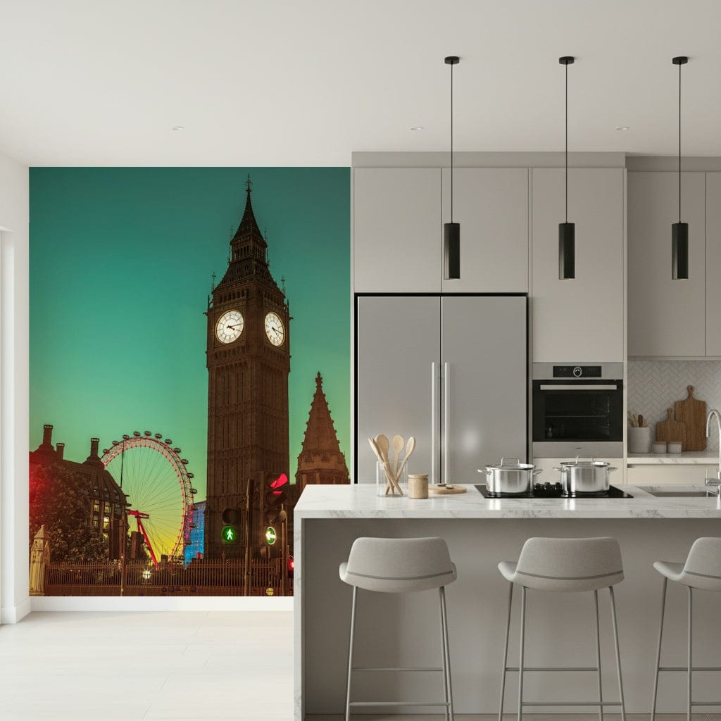 City Timepiece Wall Mural