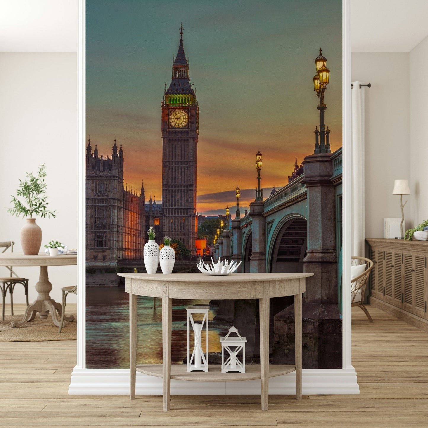 Clock tower Wall Mural