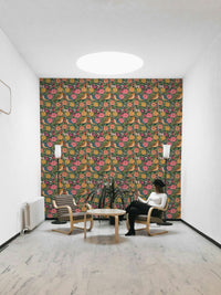 A beautiful modern bloom wall mural for a living room.

