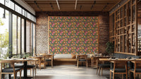 A serene botanical bloom wall mural for your decor.


