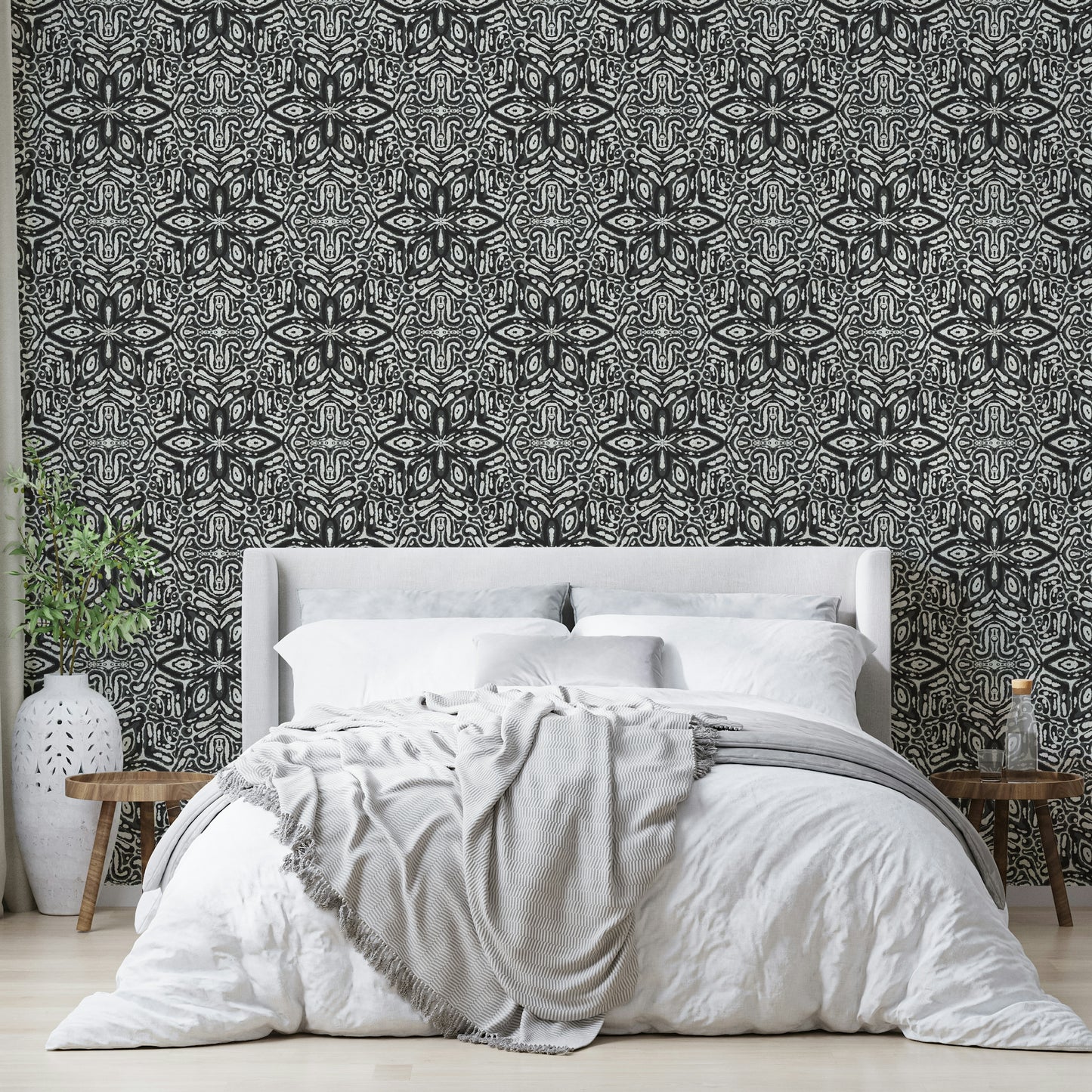 High contrast floral mural

