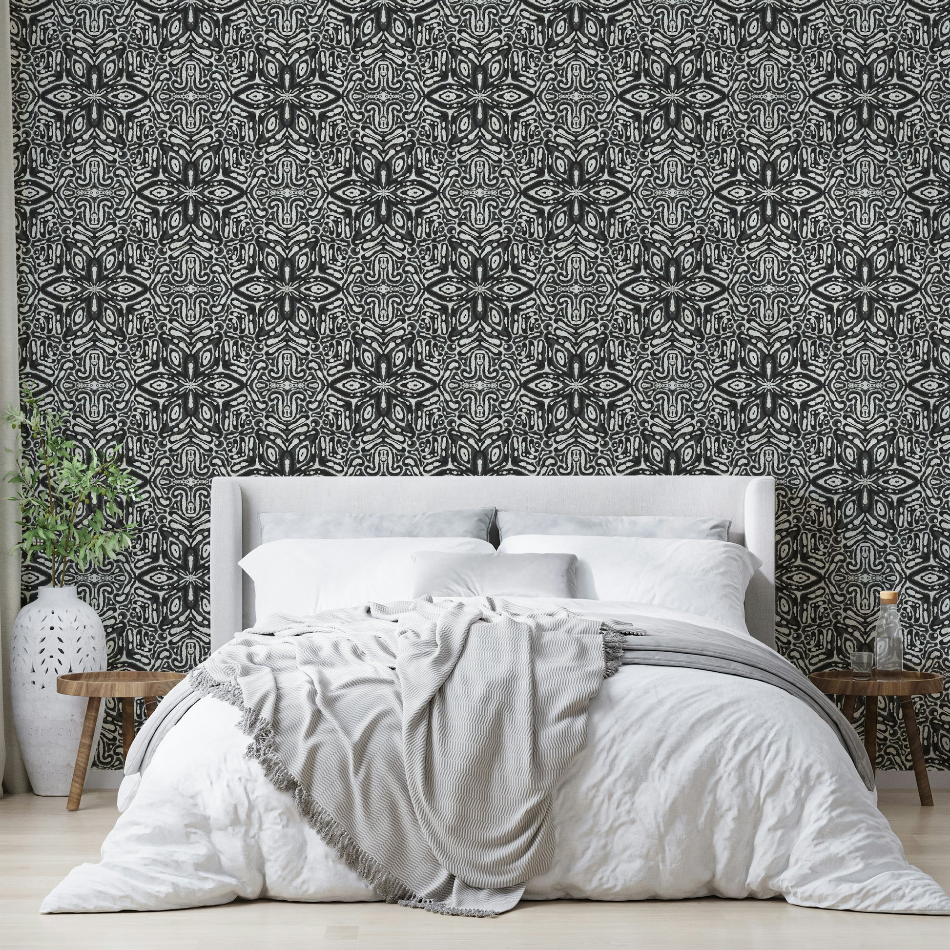 High contrast floral mural

