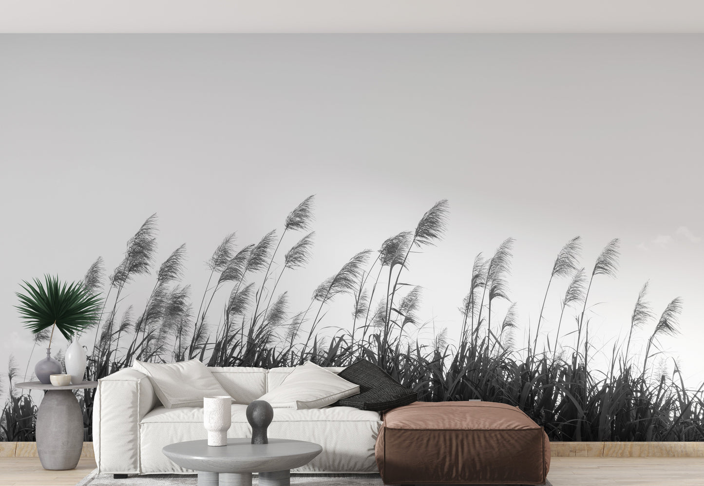  black & white sugar cane mural