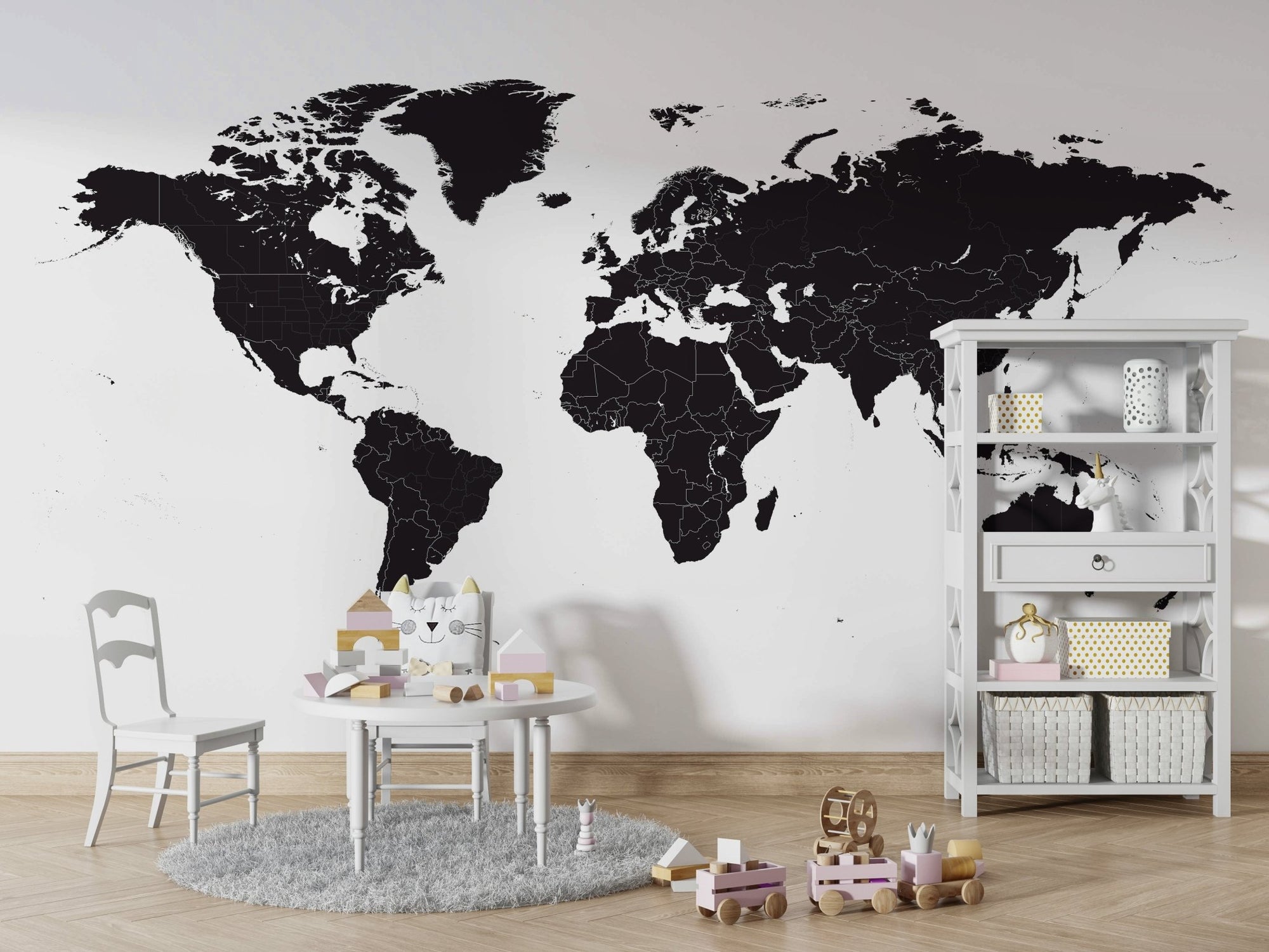 Contemporary black and white wallpaper

