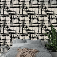 An office with a bold, hand-drawn design

