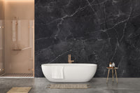 Polished gray veined mural for wall decor
