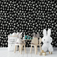 Elegant contrast heart design  wallpaper
