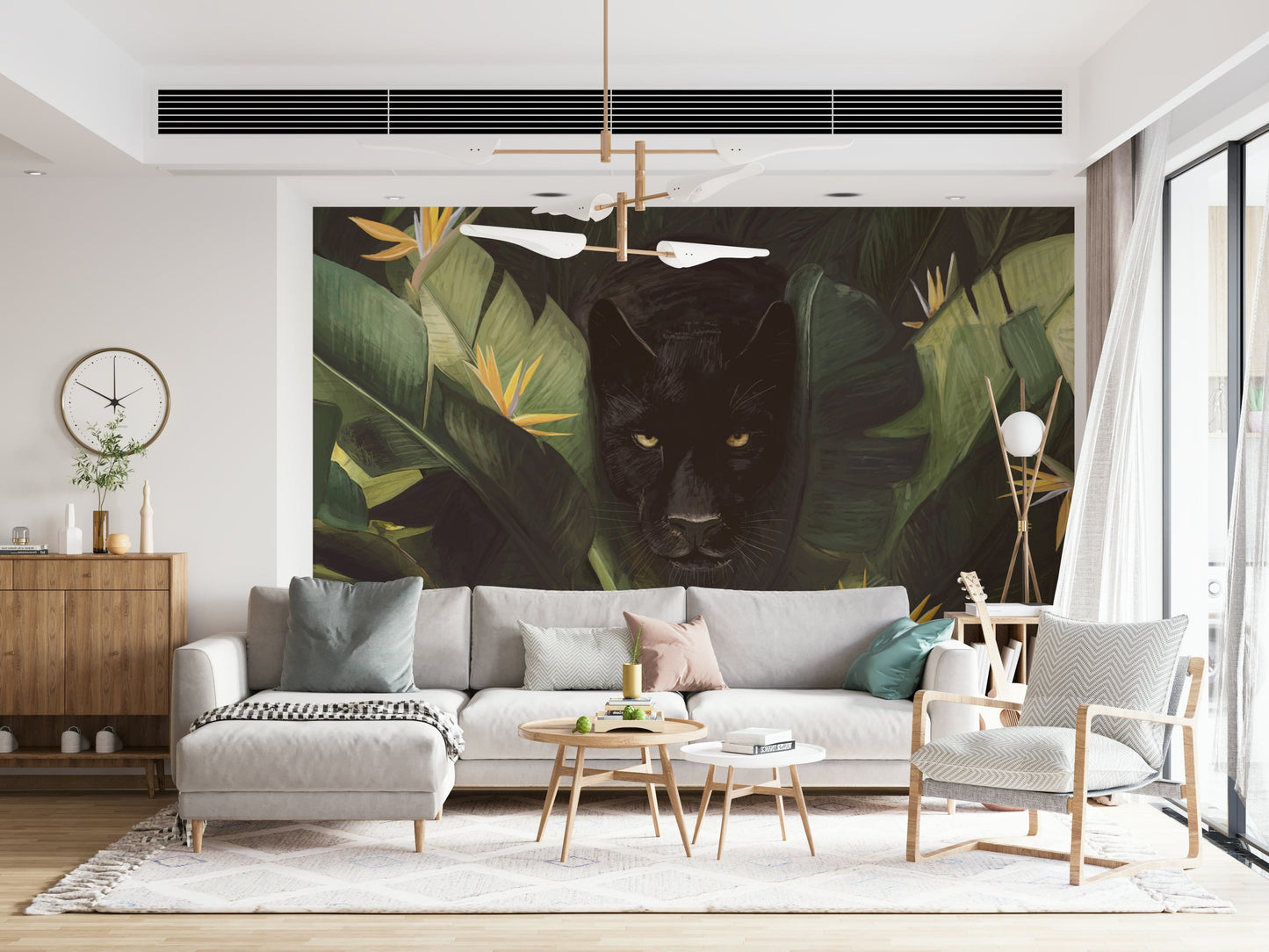 Jungle Noir: Hidden Gaze Wall Mural -2489655