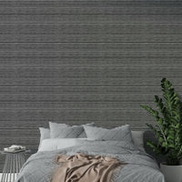 Minimalist black linear pattern wall covering

