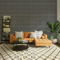Graphic line wallpaper in black for accent walls

