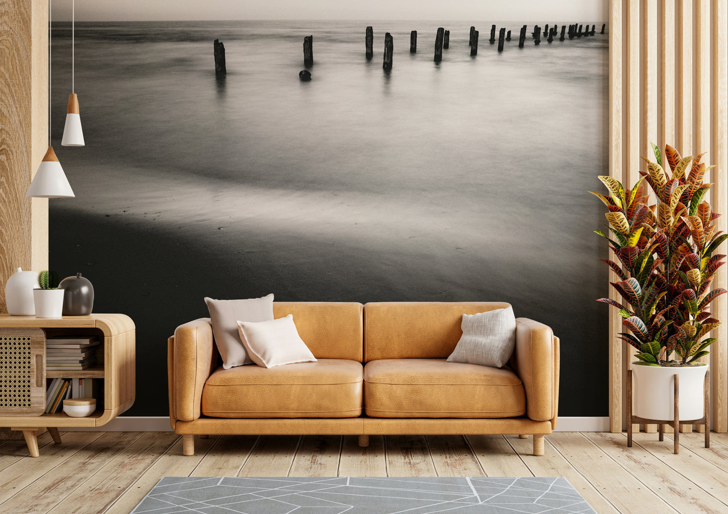 A beautiful Beit Yanai beach wallpaper mural with soft sand.

