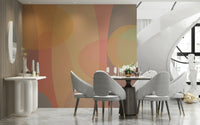 Warm abstract forms overlapping gracefully to form a calming harmony wallpaper.