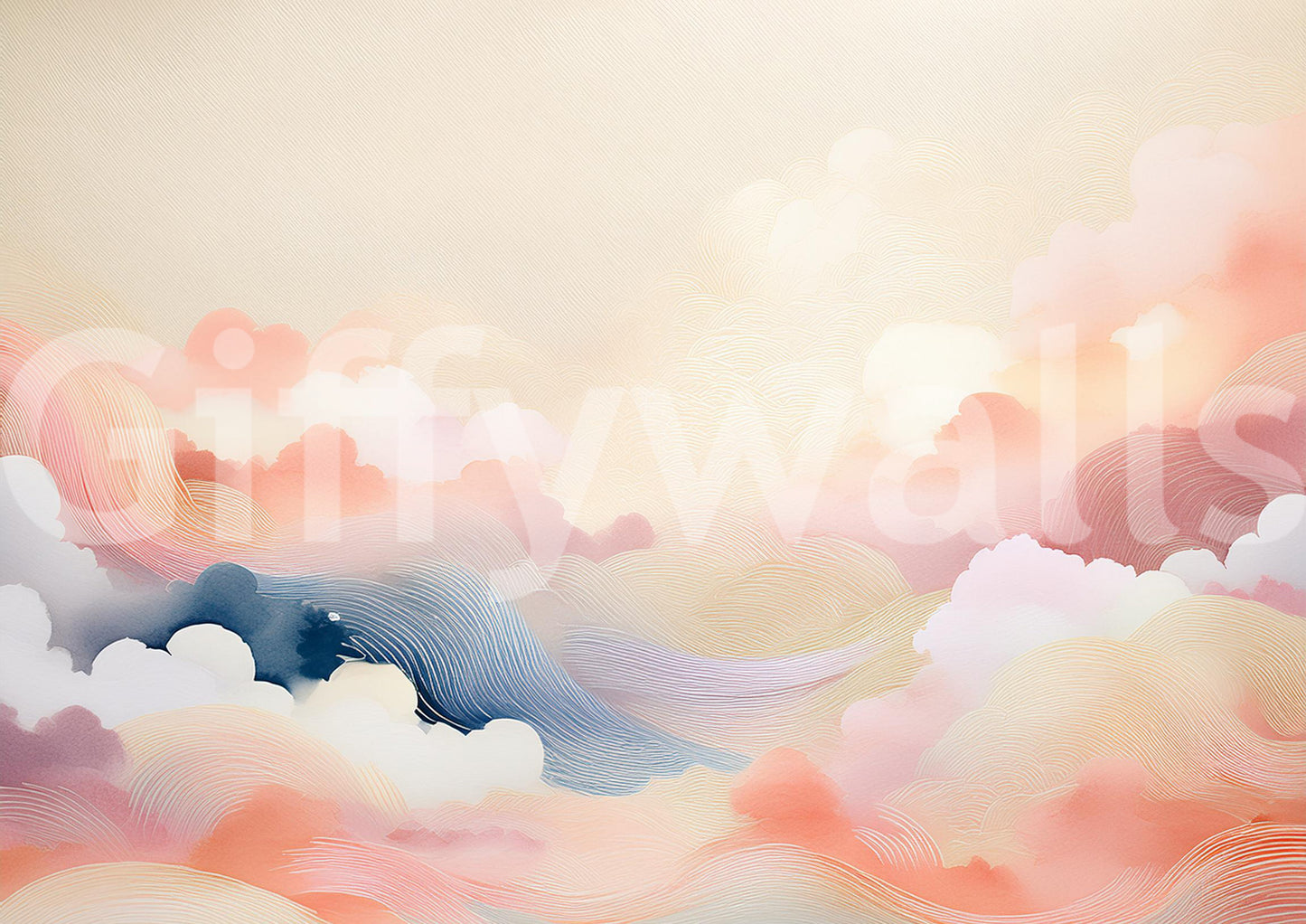Blissful Skytones Wall Mural