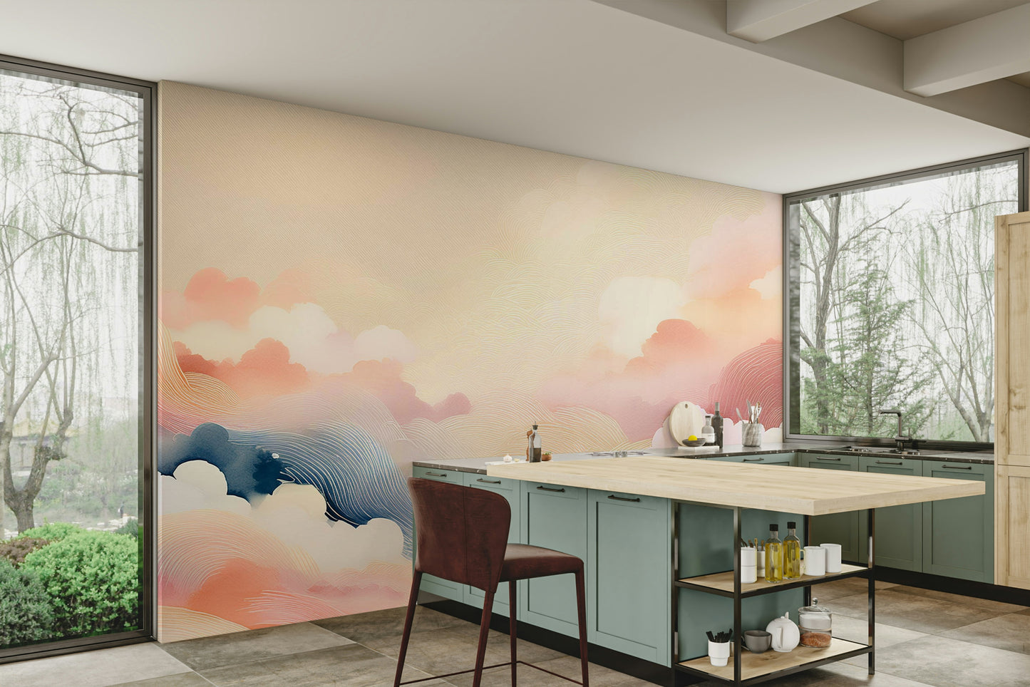Blissful Skytones Wall Mural