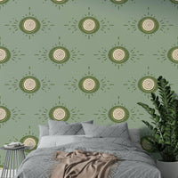 Scandinavian-inspired floral design in soft sage and olive tones

