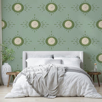 Nature-inspired floral design in sage and olive for a peaceful atmosphere

