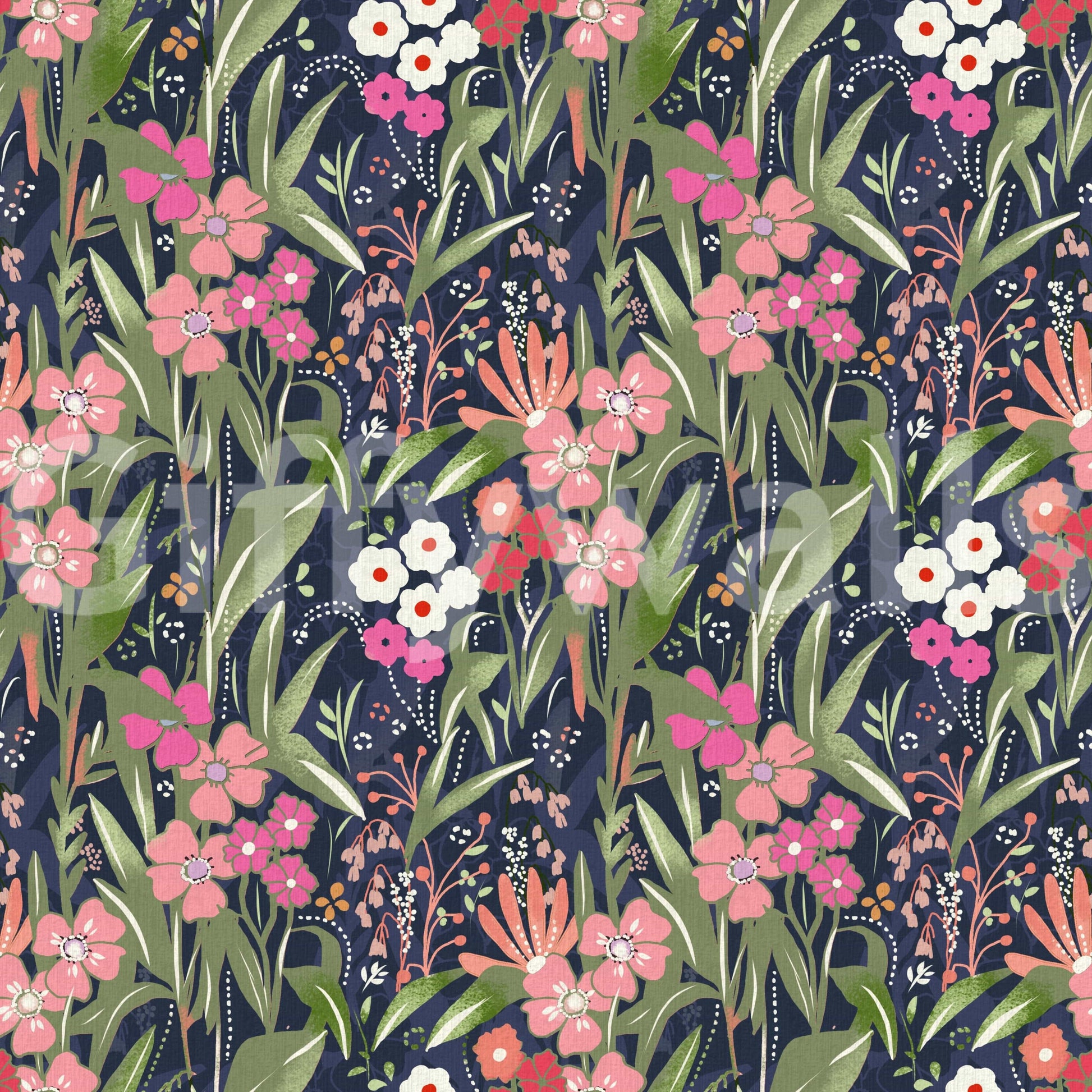 A detail of the brushstrokes and tones in the design.