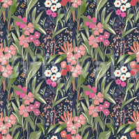 A detail of the brushstrokes and tones in the design.