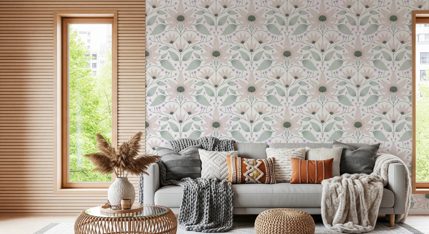 Bloom Symmetry boho Wallpaper⁠