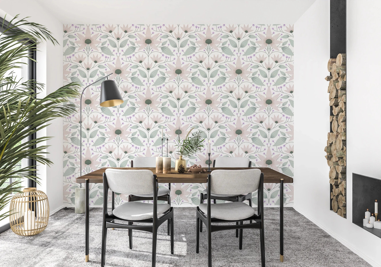Bloom Symmetry boho Wallpaper⁠