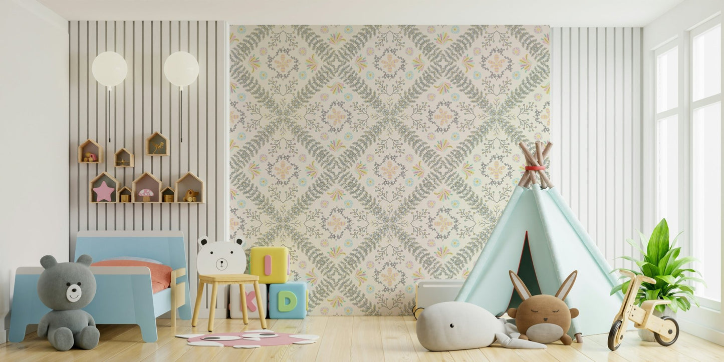 vintage style floral wallpaper

