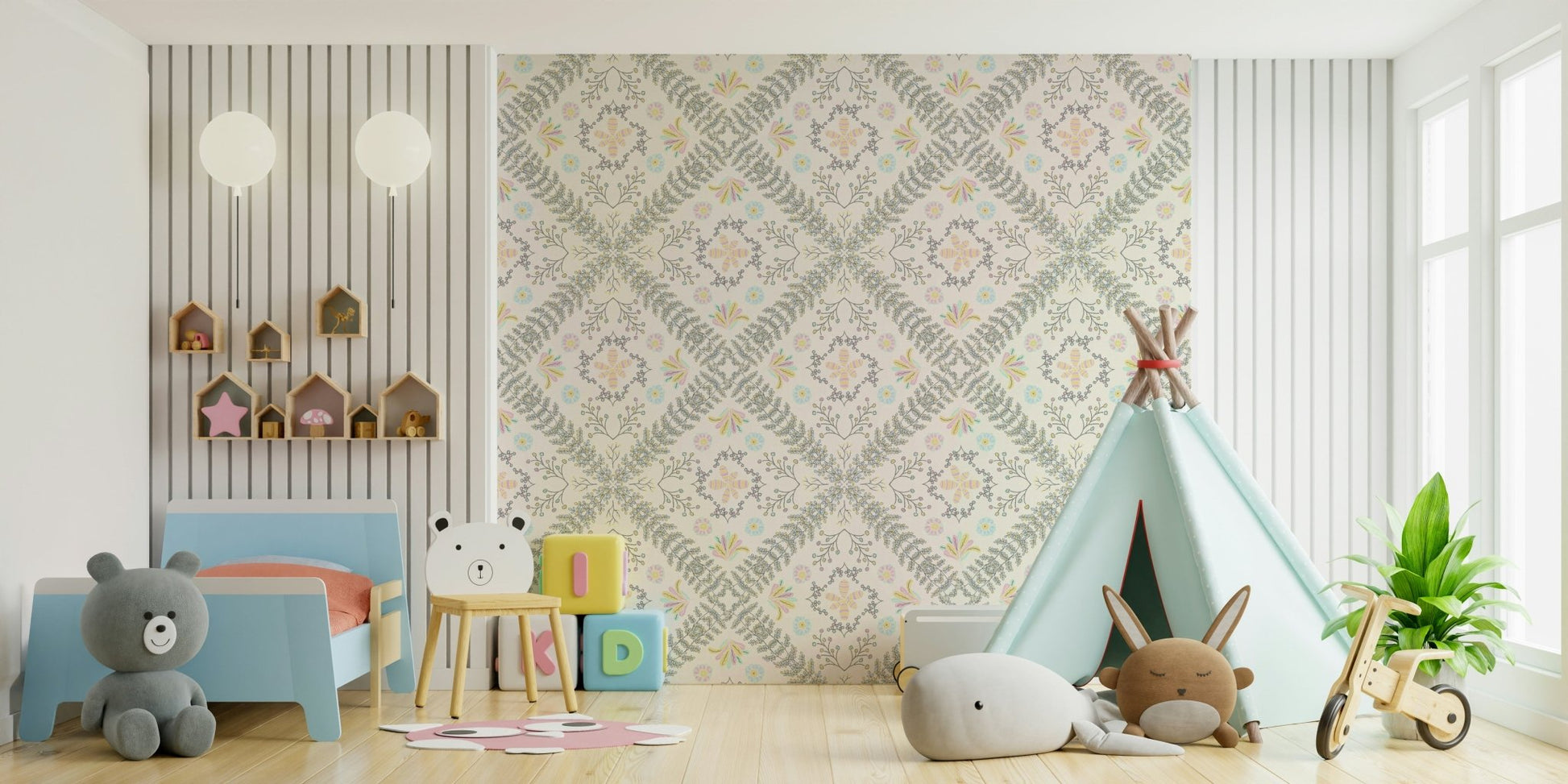vintage style floral wallpaper

