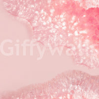 Blossom Petal Serenity Crystals Wall Mural — elegant mix of petals and crystals creating a calming atmosphere.