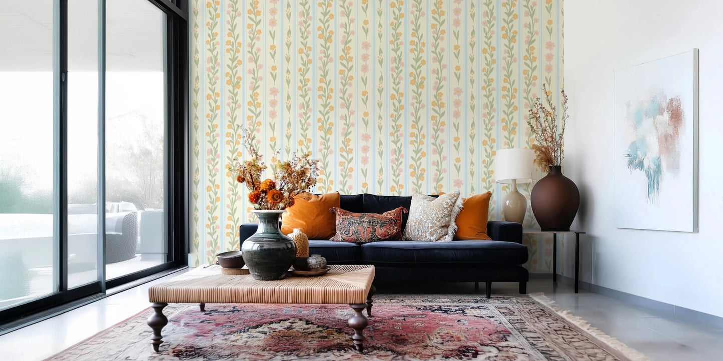 Blossom Stripes Wallpaper⁠