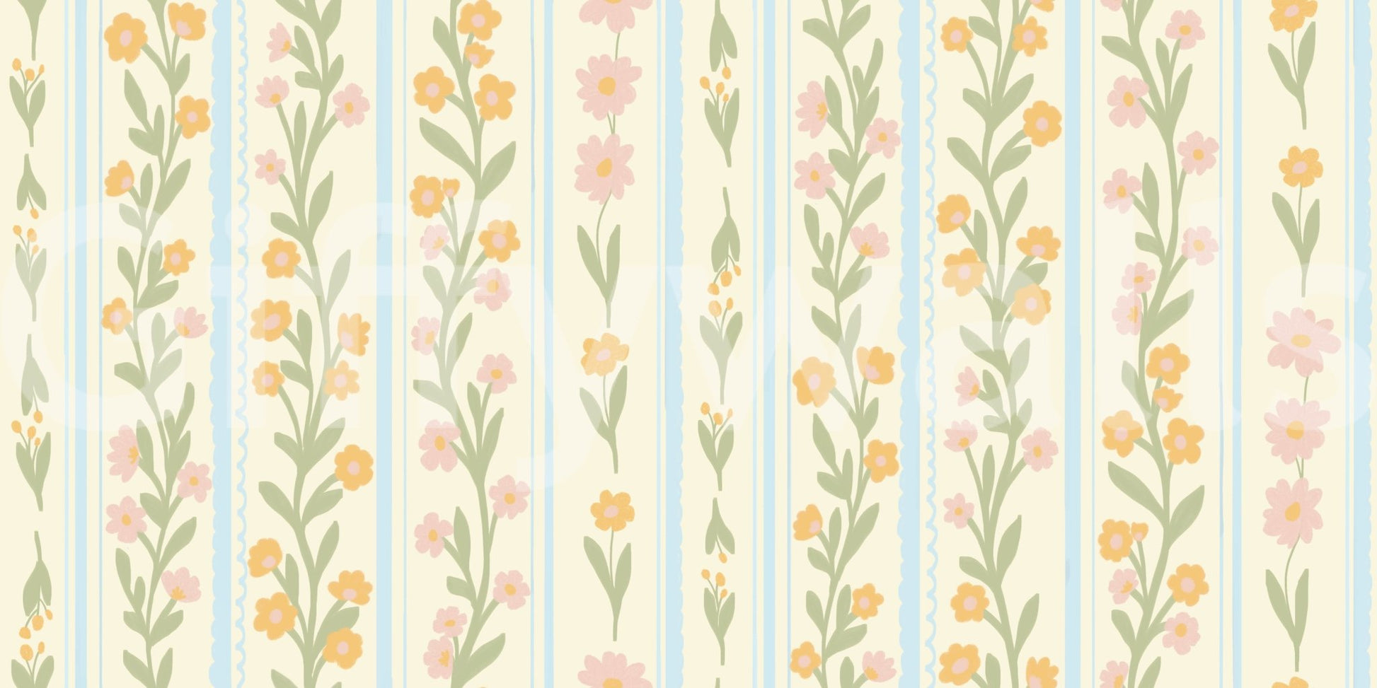 Blossom Stripes Wallpaper⁠